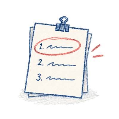 Pictogramme - ne pas oublier l'essentiel