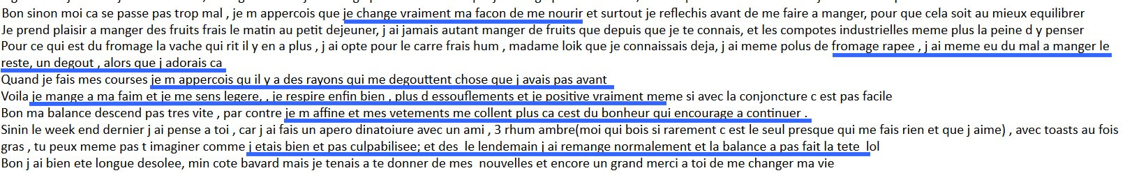 témoignage changement d'alimentation témoignage changement d'alimentation